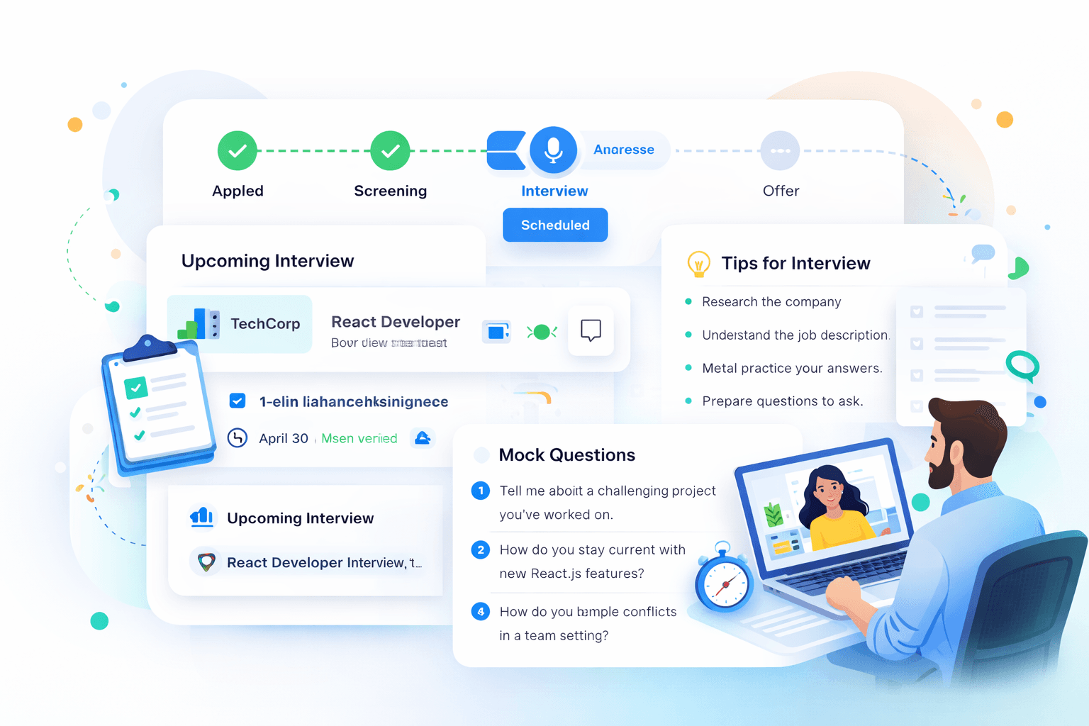 Kanban board and interview prep